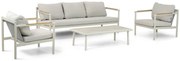 Stoel en Bank Loungeset 5 personen Aluminium Taupe  Lifestyle Garden Furniture Norte