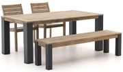 + 10% kassakorting | Diningset ROUGH | 4 personen teakhout | Tuinset stapelbaar | 4-delig | Kees Smit Tuinmeubelen