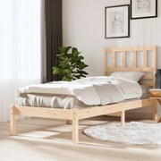 vidaXL Bedframe massief grenenhout 75x190 cm 2FT6 small single