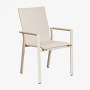 Set Van 2 Stapelbare Aluminium Tuinstoelen Karena Tapioca Beige - Sklum