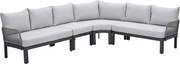 Garden Impressions Milan loungeset 4-delig - donker grijs