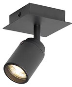 Moderne badkamer spot zwart vierkant IP44 - Ducha