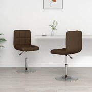 vidaXL Eetkamerstoelen 2 st kunstleer bruin