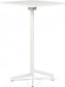 Dely 60x60 Cm Vierkante Bartafel, Opvouwbaar En In 2 Hoogtes Omvormbaar, Gemaakt Van Staal Wit - Sklum