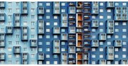 Goossens Schilderij City Blue, 98 x 48 cm