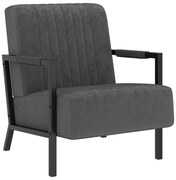 vidaXL Fauteuil fluweel donkergrijs