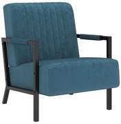 vidaXL Fauteuil fluweel blauw