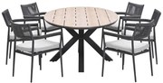 Garden Impressions Tineo tuinset 7-delig - Tulli tuintafel 220x115xH75 cm - light teak vironwood