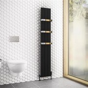 Eastbrook Rosano verticale aluminium radiator 28x180cm mat zwart 948Watt