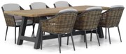 Tuinset 6 personen 260 cm Wicker Taupe Coco Olivine/Trente