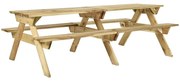 vidaXL Picknicktafel met banken 220x122x72 cm geïmpregneerd grenenhout