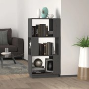 vidaXL Boekenkast/kamerscherm 51x25x101 cm massief grenenhout grijs