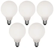 Set van 5 E27 dimbare LED lamp G95 mat 4W 430 lm 2200-4000K