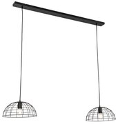 Eettafel / Eetkamer Industriële hanglamp zwart 2-lichts - Hanze Industriele / Industrie / Industrial E27 Binnenverlichting Lamp