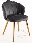 Blume Goud Fluwelen Stoel