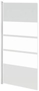GO by Van Marcke Nera badwand 850x1450mm 1delig 5mm omkeerbaar decor veiligheidsglas profielen wit 114428-5mm