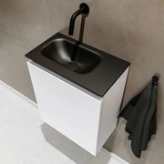 Mondiaz Ture 40cm toiletmeubel talc met wastafel urban links geen kraangat