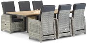 Tuinset 6 personen 220 cm Wicker Grijs Garden Collections Bello/Seaside