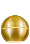 Eettafel / Eetkamer Retro hanglamp goud 40 cm - Slice Art Deco, Design, Modern, Retro E27 bol / globe / rond rond Binnenverlichting Lamp