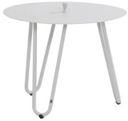 4 Seasons Outdoor | cool sidetable Ø 60 cm hoogte 45 cm, seashell  Bijzettafel    Wit weerbestendig