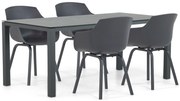Tuinset 4 personen 180 cm Kunststof Grijs Lifestyle Garden Furniture Salina/Mateo