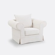 Fauteuil, afneembare hoes, in dik linnen, superieur comfort, ADELIA