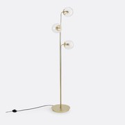 Staande lamp in messing en glas, Moricio