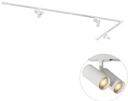 Modern railsysteem met 3 Spot / Opbouwspot / Plafondspots wit 1-fase - Iconic Scopio Modern GU10 Binnenverlichting Lamp