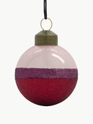 Kerstballen Stripe, 4 stuks