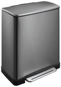 EKO Pedaalemmer E-Cube 28 L+18 L staalkleurig