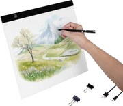VEVOR B4 LED Light Pad Light Box Ultradunne draagbare lichtbak, USB-aangedreven lichtbord voor traceren, lichtbak voor diamantschilderen, animatie, schetsen, tekenen, zwart