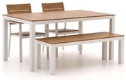 + 15% kassakorting | Diningset Bellagio  | 4 personen polywood | Tuinset stapelbaar | 4-delig | Kees Smit Tuinmeubelen