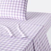 Plat laken in katoen, Veldi, violet