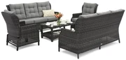 Malaga Coffee 8 antraciet Garden Point luxe technorattan meubelset