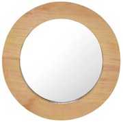 vidaXL Wandspiegel rond 40 cm teakhout