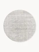 Rond viscose vloerkleed Jane, handgeweven
