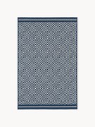 Outdoor dubbelzijdig vloerkleed Reddy met ruitjesmotief