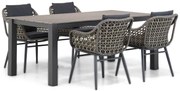 Tuinset 4 personen 180 cm Wicker/Aluminium Taupe Lifestyle Garden Furniture Dolphin/Valley