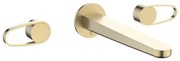 Crosswater Lazo Wastafelkraan - 3-gats - wandgemonteerd - geborsteld messing LA130WNF