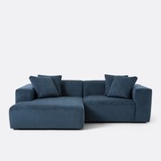 Linker hoekbank, ribfluweel, Liora