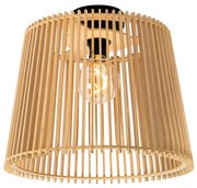 Landelijke buiten plafondlamp hout IP44 - Jayla Landelijk E27 IP44 Buitenverlichting rond