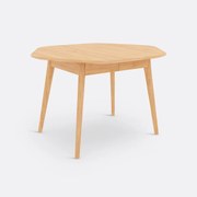 Uitschuifbare eettafel, eik en fineer, 4 tot 10 personen, BIFACE