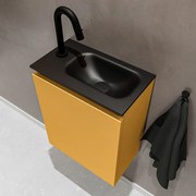 Mondiaz Ture 40cm toiletmeubel ocher met wastafel urban rechts 1 kraangat