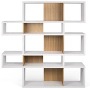 TemaHome London Design Boekenkast Wit - Eiken - 156x34x160cm.