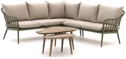 + 10% kassakorting | Hoek loungeset Manifesto | 5 personen | Loungeset Groen | Hoekbank Aluminium | Kees Smit Tuinmeubelen