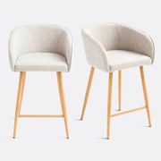 Set van 2 barstoelen H64 cm, Aupi