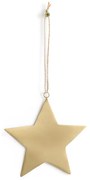 Wanddecoratie, ster in messing, Ramula