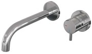 Brauer Chrome Edition Wastafelmengkraan inbouw - gebogen uitloop links - hendel kort smal - model B 1 - chroom 5-CE-004-B5-65