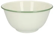 Schaal, emaille, groengrijs/wit,Ø 21,5 cm
