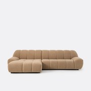 Linkerhoekbank, dikke badstof, Nuria